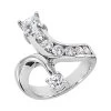 Platinum Right Hand Diamond Ladies Ring 1.47ct