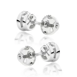 Platinum Round Diamond Bezel Stud Earrings 0.50ct 7 Platinum Round Diamond Bezel Stud Earrings 0.50ct -Fashion Accessories Shop platinum round diamond bezel stud earrings 050ct back