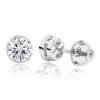 Platinum Round Diamond Bezel Stud Earrings 1ct -Fashion Accessories Shop platinum round diamond bezel stud earrings 1ct 1