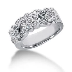 Platinum Round Diamond Ladies Ring 0.39ct