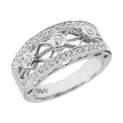 Platinum Round Diamond Ladies Ring 0.51ct