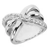 Platinum Round Diamond Ladies Ring 0.60ct 14.9mm