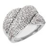 Platinum Round Diamond Ladies Ring 1.90ct 14mm