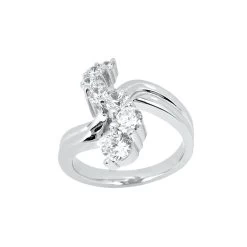 Platinum Round Diamond Ladies Ring 1ct 19.3mm