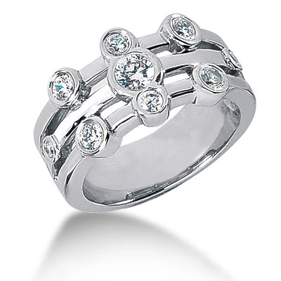 Platinum Round Diamond Right Hand Ladies Ring 0.39ct 3 Platinum Round Diamond Right Hand Ladies Ring 0.39ct