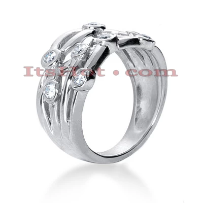 Platinum Round Diamond Right Hand Ladies Ring 0.73ct 4 Platinum Round Diamond Right Hand Ladies Ring 0.73ct - Image 2
