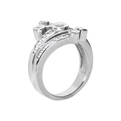 Platinum Round Diamond Right Hand Women's Ring 0.95ct -Fashion Accessories Shop platinum round diamond right hand womens ring 095ct p 31606 back white 20220426
