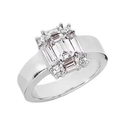 Platinum Women's Diamond Ring 1.50ct
