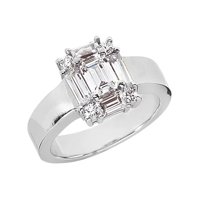 Platinum Women's Diamond Ring 1.50ct 3 Platinum Women's Diamond Ring 1.50ct