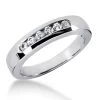 Platinum Women's Channel Set Diamonds Wedding Ring 0.30ct