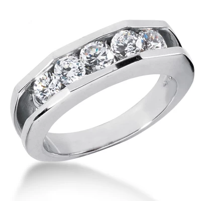 Platinum Women's Diamond Wedding Ring 1.20ct 3 Platinum Women's Diamond Wedding Ring 1.20ct