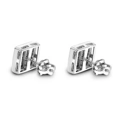 Princess Cut Diamond Earrings 0.5ct 14K White Gold -Fashion Accessories Shop princess cut diamond earrings 053ct 14k p 44758 backwh