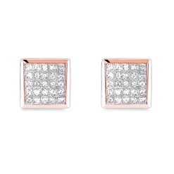 Princess Cut Diamond Earrings 0.5ct 14K White Gold -Fashion Accessories Shop princess cut diamond earrings 053ct 14k p 44758 ro