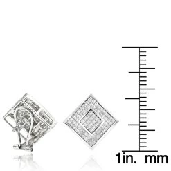 Princess Cut Diamond Earrings 2.50ct 14K White Gold -Fashion Accessories Shop princess cut diamond earrings 250ct 14k gold p 42702 rulerwh
