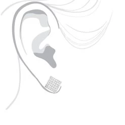 Princess Cut Diamond Stud Earrings 14K White Gold 1.65ct Invisible Setting -Fashion Accessories Shop princess cut diamond stud earrings 14k 165ct invisible setting bodwh