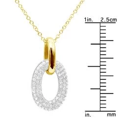 14K White Gold Pave Diamond Oval Pendant Necklace For Women 0.5 Carat -Fashion Accessories Shop real 14k gold pave diamond oval pendant necklace for women 05 carat 803212 rulerye