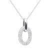 14K White Gold Pave Diamond Oval Pendant Necklace For Women 0.5 Carat -Fashion Accessories Shop real 14k gold pave diamond oval pendant necklace for women 05 carat 803212 wh