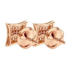 Real Diamond Earrings 10K White Gold Round Diamond Studs .1ct -Fashion Accessories Shop real diamond earrings 10k gold round diamond studs 18ct backro