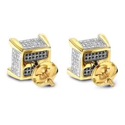 Real Diamond Earrings 14K Yellow Gold Diamond Stud Earrings 0.7 -Fashion Accessories Shop real diamond earrings 14k diamond stud earrings 082 p 6906 backye