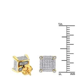 Real Diamond Earrings 14K Yellow Gold Diamond Stud Earrings 0.7 -Fashion Accessories Shop real diamond earrings 14k diamond stud earrings 082 p 6906 rulerye