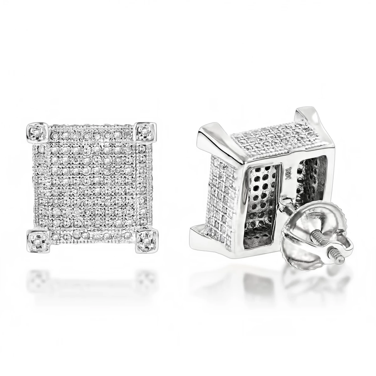 14K Yellow Gold Diamond Stud Earrings 0.85ct 4 14K Yellow Gold Diamond Stud Earrings 0.85ct - Image 2