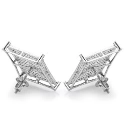 10K White Gold Hip Hop Diamond Earrings 1.13ct -Fashion Accessories Shop real hip hop jewelry diamond earrings 10k 113ct p 41210 backwh