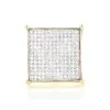 Real Hip Hop 10K Yellow Gold Men's Diamond Oversized Stud Earring 0.6ct