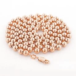 14K Rose Gold Ball Chain 5mm, 22-40in