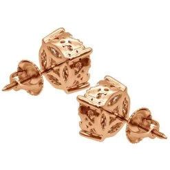 Round Diamond Cluster Stud Earrings 1.61ct 14K Rose Gold -Fashion Accessories Shop round diamond cluster stud earrings 161ct 14k gold back rose 20221011 20221027