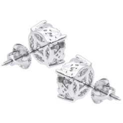Round Diamond Cluster Stud Earrings 1.61ct 14K Rose Gold -Fashion Accessories Shop round diamond cluster stud earrings 161ct 14k gold back white 20221011 20221027