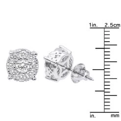 Round Diamond Cluster Stud Earrings 1.61ct 14K Rose Gold -Fashion Accessories Shop round diamond cluster stud earrings 161ct 14k gold ruler white 20221011 20221027