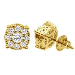 Round Diamond Cluster Stud Earrings 1.61ct 14K Rose Gold -Fashion Accessories Shop round diamond cluster stud earrings 161ct 14k gold yellow 20221011 20221027