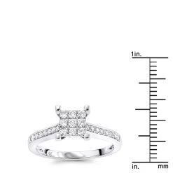 Round Diamond Engagement Ring 0.4 Ct 14K White Gold 12 Round Diamond Engagement Ring 0.4 Ct 14K White Gold -Fashion Accessories Shop round diamond engagement ring 048ct 14k gold rulerwh