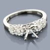 Round Diamond Engagement Ring Setting 0.38ct 14K White Gold