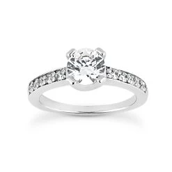 Round Diamond Platinum Engagement Ring 1.25ct