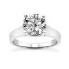 Round Diamond Platinum Engagement Ring 1ct 3.8mm