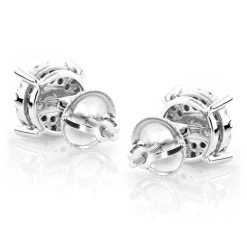 Round Diamond Stud Earrings 0.6ct 14K White Gold -Fashion Accessories Shop round diamond stud earrings 06ct 14k gold 2 1
