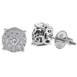 Round Diamond Stud Earrings 14K Rose Gold 0.76ct Pave Cluster Design 15 Round Diamond Stud Earrings 14K Rose Gold 0.76ct Pave Cluster Design -Fashion Accessories Shop round diamond stud earrings 14k gold 076ct pave cluster design wh