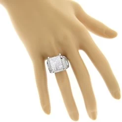 Round Princess Cut Diamond Engagement Ring 1.81ct 14K White Gold -Fashion Accessories Shop round princess cut diamond engagement ring 181ct 14k p 45918 bodwh