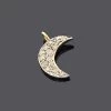 Silver Champagne Diamond Moon Pendant 0.18ct -Fashion Accessories Shop silver champagne diamond moon pendant 018ct p 40416