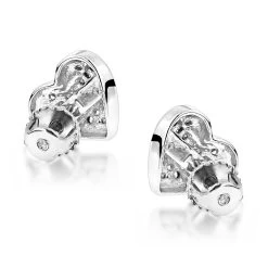 Silver White Blue Yellow Diamond Heart Earrings .35ct -Fashion Accessories Shop silver white blue yellow diamond heart earrings 35ct p 38814 back