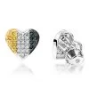 Silver White Blue Yellow Diamond Heart Earrings .35ct -Fashion Accessories Shop silver white blue yellow diamond heart earrings 35ct p 38814 main