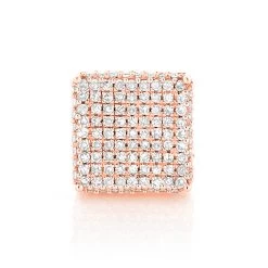 Single 10K White Gold Square Men's Diamond Stud Earring 0.6ct Pave Diamonds -Fashion Accessories Shop single 10k gold square mens diamond stud earring 06ct pave diamonds ro