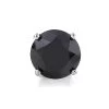 Single 14K White Gold Men's Solitaire Black Diamond Stud Earring 1ct