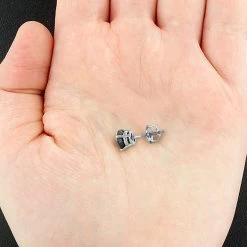 Single 14K White Gold Men's Solitaire Black Diamond Stud Earring 1ct -Fashion Accessories Shop single 14k gold mens solitaire black diamond stud earring 1ct 4