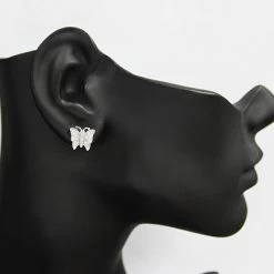 Fashion Accessories Shop -Fashion Accessories Shop single butterfly earring with diamonds 023ct 10k gold 3