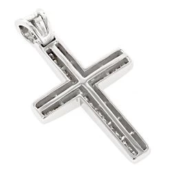 Small 14K Yellow Gold Invisible Princess Cut Diamond Cross Pendant 1.25ct -Fashion Accessories Shop small 14k gold diamond cross pendant 125ct p 7023 backwh
