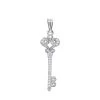 Small 14K White Gold Diamond Key Pendant 0.20ct -Fashion Accessories Shop small 14k gold diamond key pendant 020ct p 7096 wh