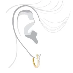 Small 14K Yellow Gold Princess Cut Diamond Hoop Earrings 0.6ct Luxurman Huggies -Fashion Accessories Shop small 14k gold princess cut diamond hoop earrings 06ct luxurman huggies bodye