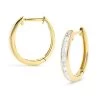 Small 14K Yellow Gold Princess Cut Diamond Hoop Earrings 0.6ct Luxurman Huggies -Fashion Accessories Shop small 14k gold princess cut diamond hoop earrings 06ct luxurman huggies mainye
